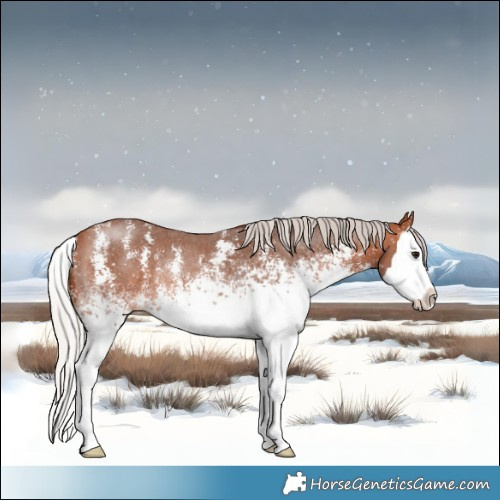 Horse Color:White Spotted Silver Bay Sabino Splash Rabicano 