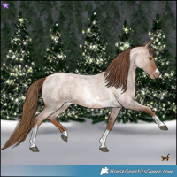 Horse Color:Liver Red Roan Pearl Tobiano Frame 