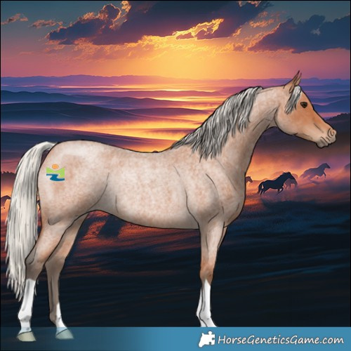 Horse Color:Silver Bay Roan Rabicano 