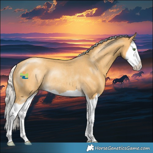 Horse Color:Silver Classic Cream Champagne Splash Rabicano 