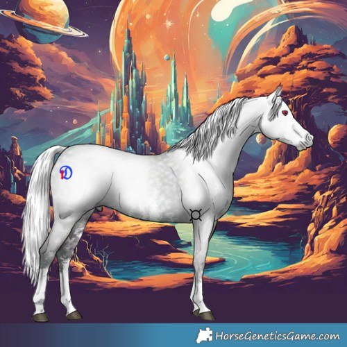 Horse Color:Gray Midnight Chestnut Chinchilla Ice Sabino 