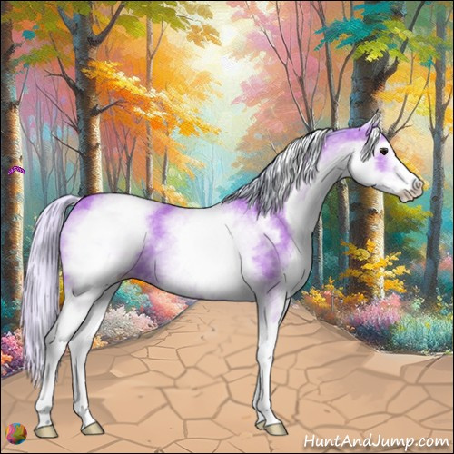 Horse Color:Watercolor White Spotted Silver Bay 
