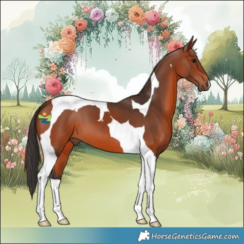 Horse Color:Bay Tobiano 