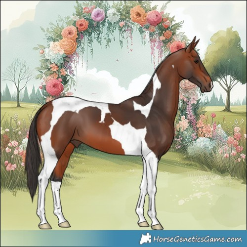 Horse Color:Bay Tobiano 