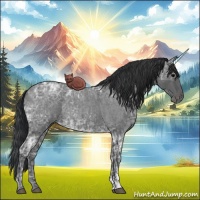 Horse Color:Blue Ice Roan  and Blue Ice Roan 