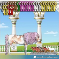 Horse Color:Painted White Spotted Silver Bay Ice Onyx Tobiano 