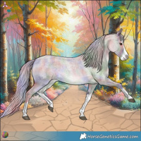 Horse Color:Nacre Watercolor Red Roan Splash 