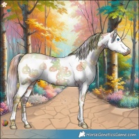 Horse Color:Nacre Watercolor Red Dun Sabino Splash Frame Rabicano 