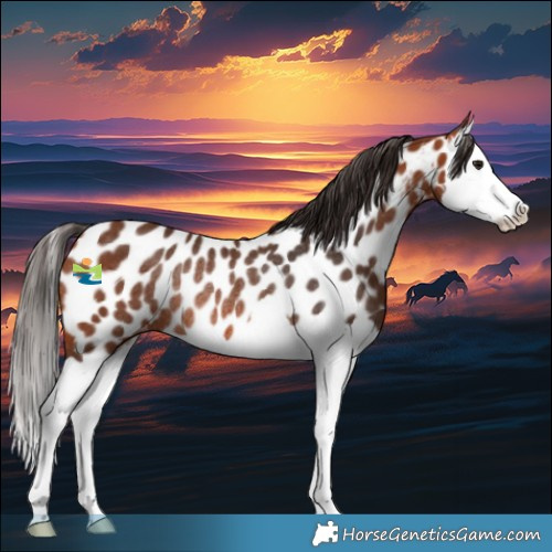 Horse Color:Bay Splash Appaloosa Rabicano 