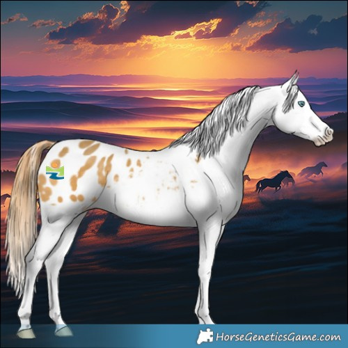 Horse Color:Amber Cream Champagne Splash Appaloosa 