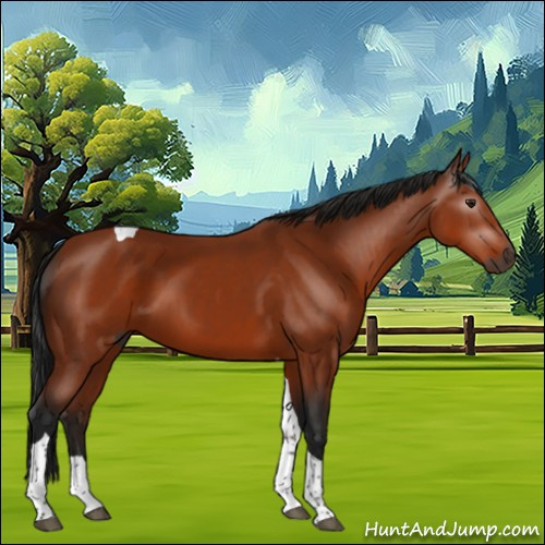 Horse Color:Gray Brown Tobiano