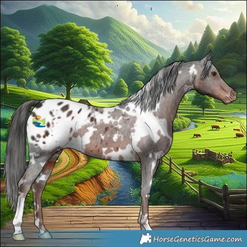 Horse Color:White Spotted Liver Chestnut Appaloosa 