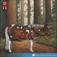 Horse Color:White Spotted Silver Brown Tobiano Rabicano 