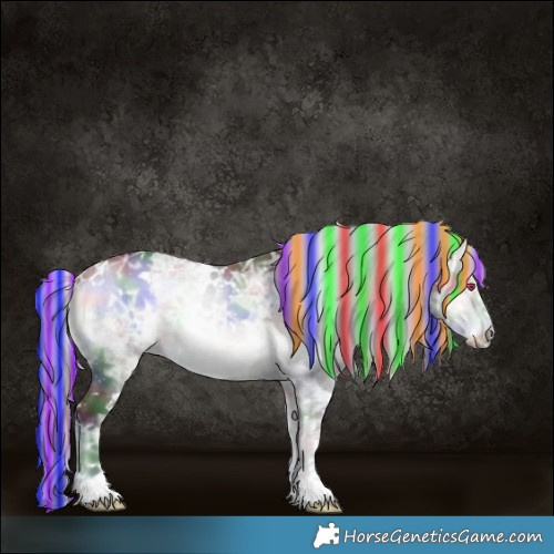 Horse Color:Painted Nacre White Spotted Silver Brown Chinchilla Ice Onyx 