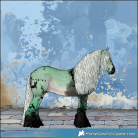 Horse Color:Void Watercolor White Spotted Silver Brown Chinchilla Dun Varnish 