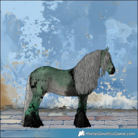 Horse Color:Void Watercolor White Spotted Silver Brown Chinchilla Dun Varnish 