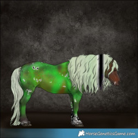 Horse Color:White Spotted Silver Brown Tobiano 