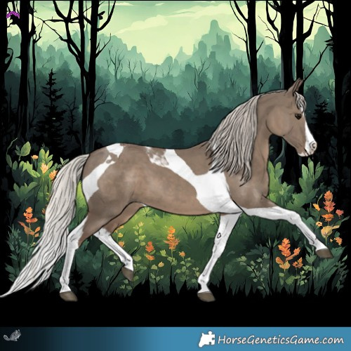 Horse Color:Silver Grullo Splash Tobiano