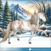 Horse Color:White Spotted Chestnut Ice Rabicano 