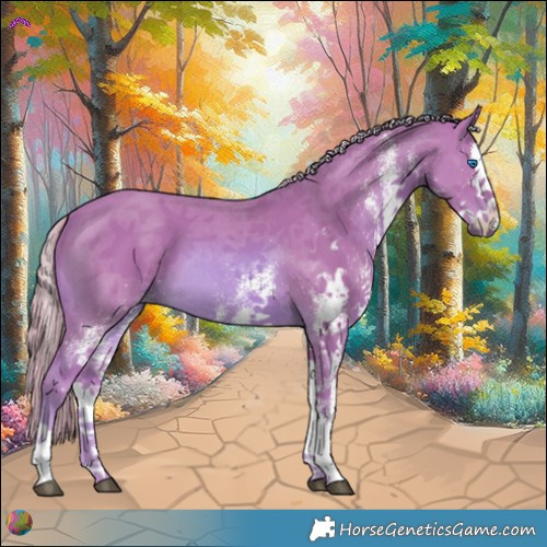 Horse Color:Watercolor White Spotted Chestnut Splash 