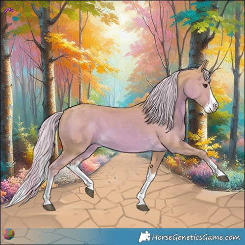 Horse Color:Watercolor Palomino Splash 