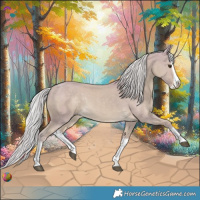 Horse Color:Watercolor Palomino Splash Rabicano 