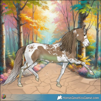 Horse Color:Watercolor White Spotted Chestnut Splash Tobiano 