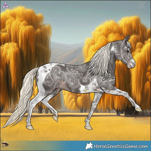 Horse Color:Liver Chestnut Ice Mushroom Tobiano 