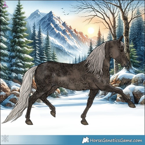 Horse Color:Silver Black Ice