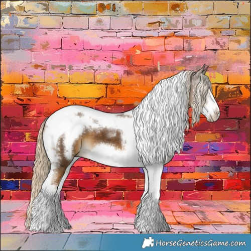 Horse Color:Chocolate Palomino Tobiano Frame 