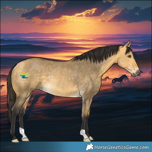 Horse Color:Buckskin Dun Rabicano 