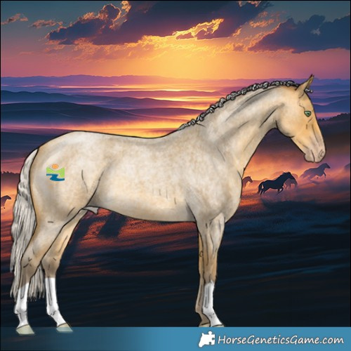 Horse Color:Silver Sable Cream Champagne Roan 