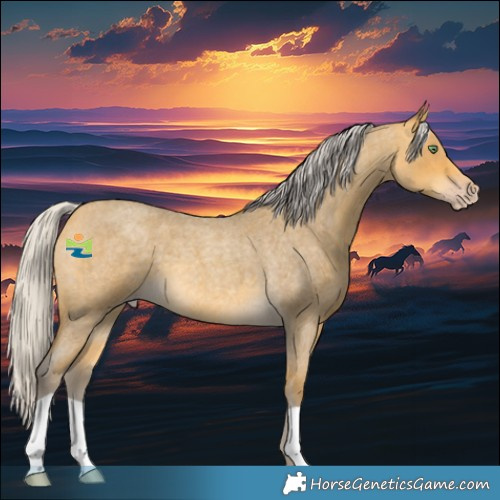 Horse Color:Silver Sable Cream Champagne Roan 