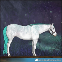 Horse Color:Watercolor White Spotted Bay Ice Dun 