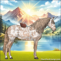 Horse Color:Red Ice Roan Rabicano