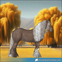 Horse Color:Silver Black Tobiano 