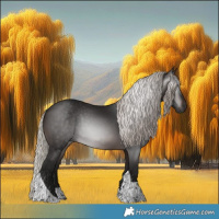 Horse Color:Gray Silver Brown Tobiano 