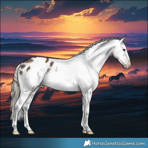 Horse Color:Liver Red Dun Appaloosa Brindle 