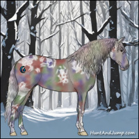 Horse Color:Nacre Silver Black Ice Tobiano