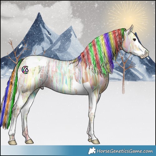 Horse Color:Painted Chestnut Ice Splash Tobiano 