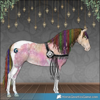 Horse Color:Painted Amber Cream Champagne Ice Tobiano 