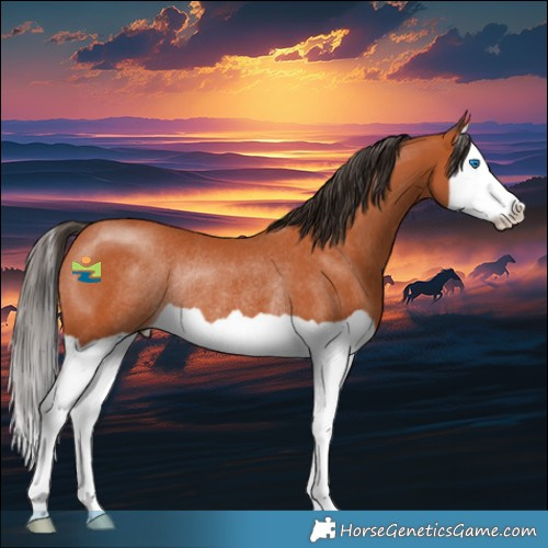 Horse Color:Bay Splash Rabicano 