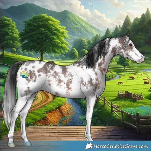 Horse Color:White Spotted Brown Sabino 