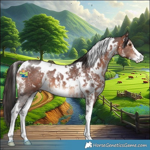 Horse Color:White Spotted Bay Sabino 