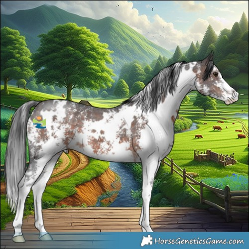 Horse Color:White Spotted Brown Sabino 