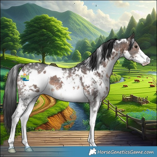 Horse Color:White Spotted Brown Sabino 