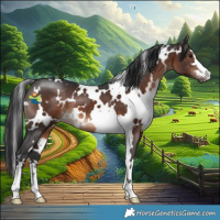 Horse Color:White Spotted Brown 