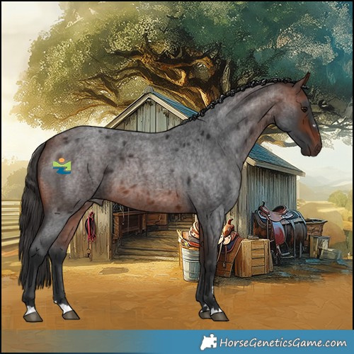 Horse Color:Bay Roan 