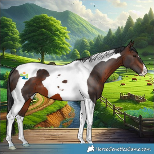 Horse Color:Brown Tobiano 