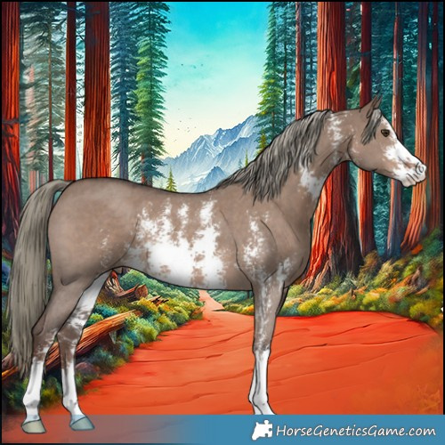 Horse Color:Liver Red Dun Mushroom Sabino 